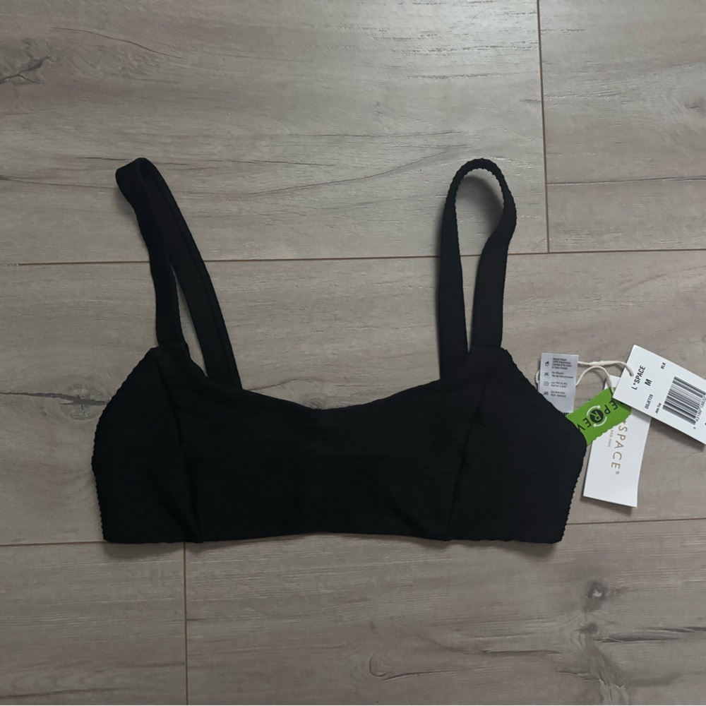 L*Space Black Bikini Top